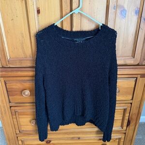 Sanctuary Black Textured Crewneck Sweater